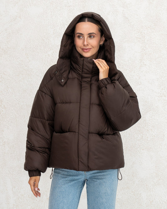 Damen-Winterjacke mit Kunstdaunen 0470 schokolade