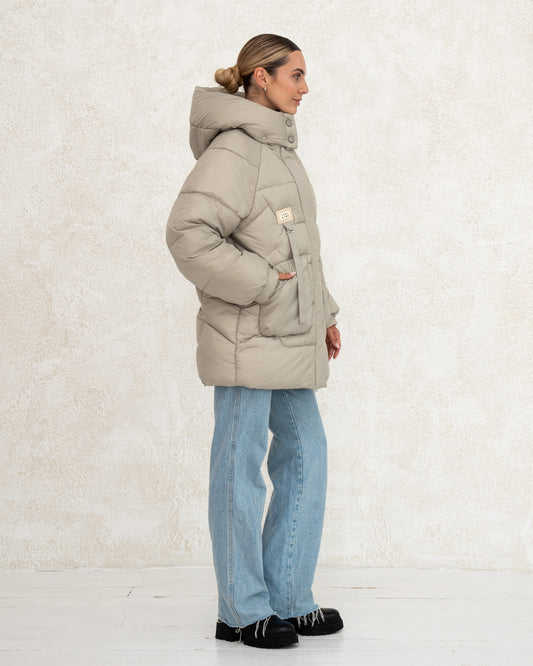 Damen-Winterjacke mit Kunstdaunen 0475 Oliv