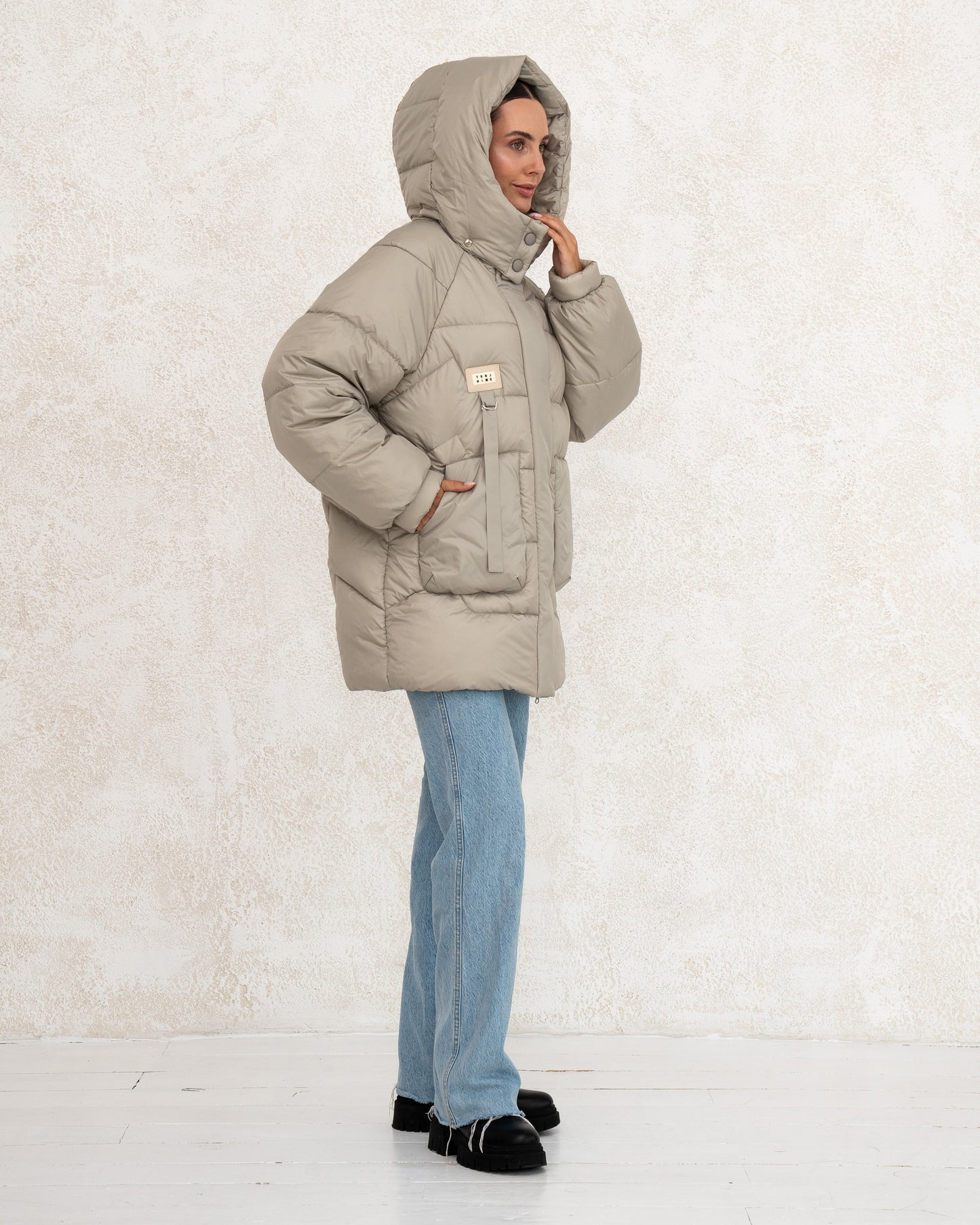 Damen-Winterjacke mit Kunstdaunen 0475 Oliv