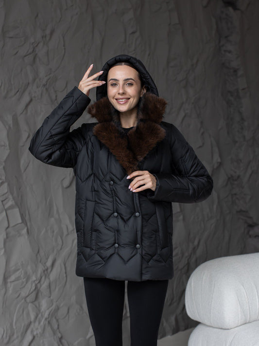 Damen-Winterjacke 0485 Schwarz