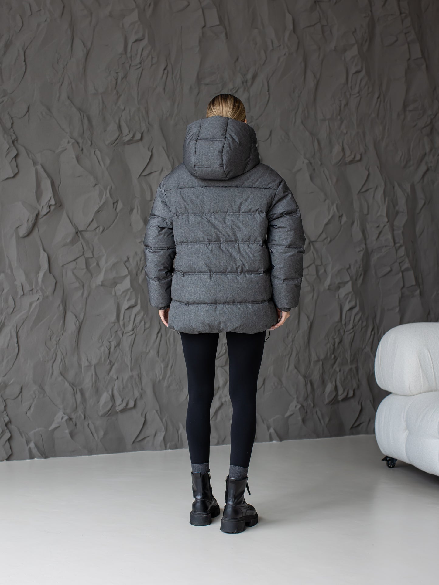 Damen-Winterjacke mit Kunstdaunen 0486 Grau A.G.