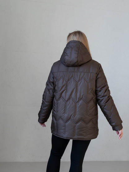 Wendbare Damenjacke mit Kapuze und bequemer Passform
