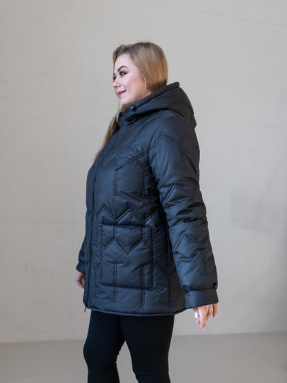 Wendbare Damenjacke mit Kapuze und bequemer Passform