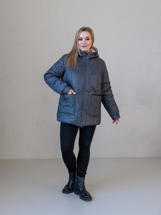 Wendbare Damenjacke mit Kapuze und bequemer Passform