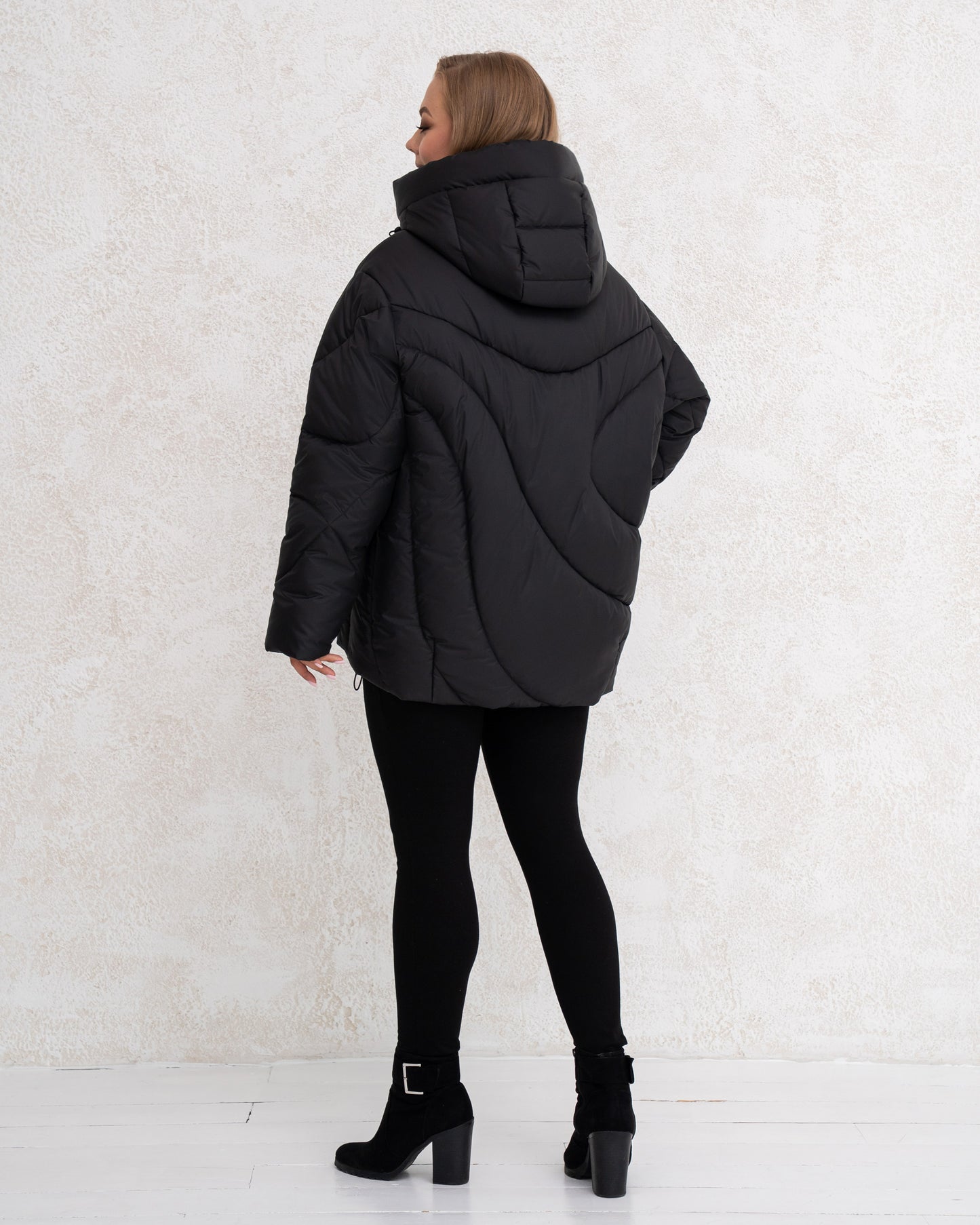 Damen-Winterjacke mit Kunstdaunen 0480 Schwarz