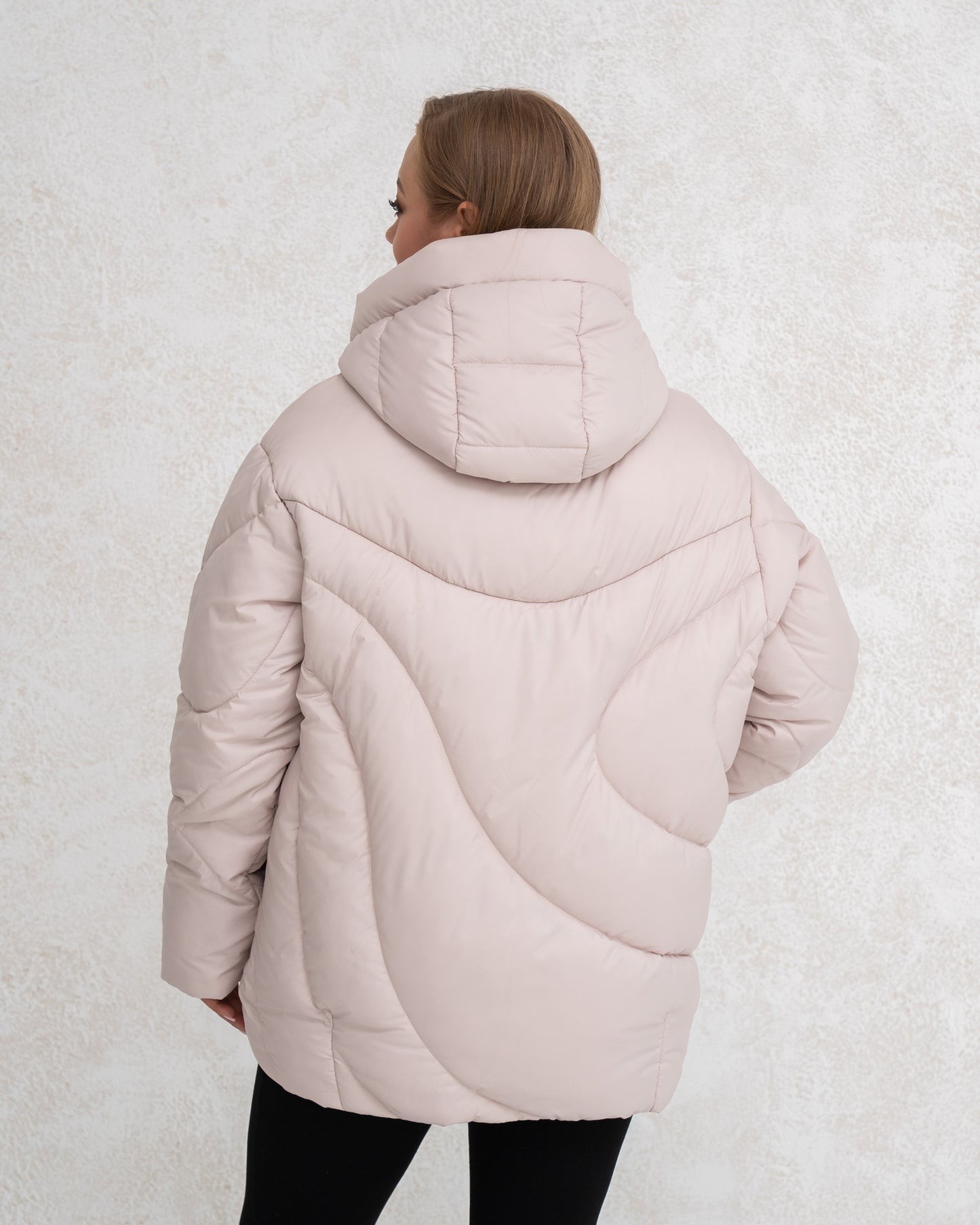 Damen-Winterjacke mit Kunstdaunen 0480 Milchweiß