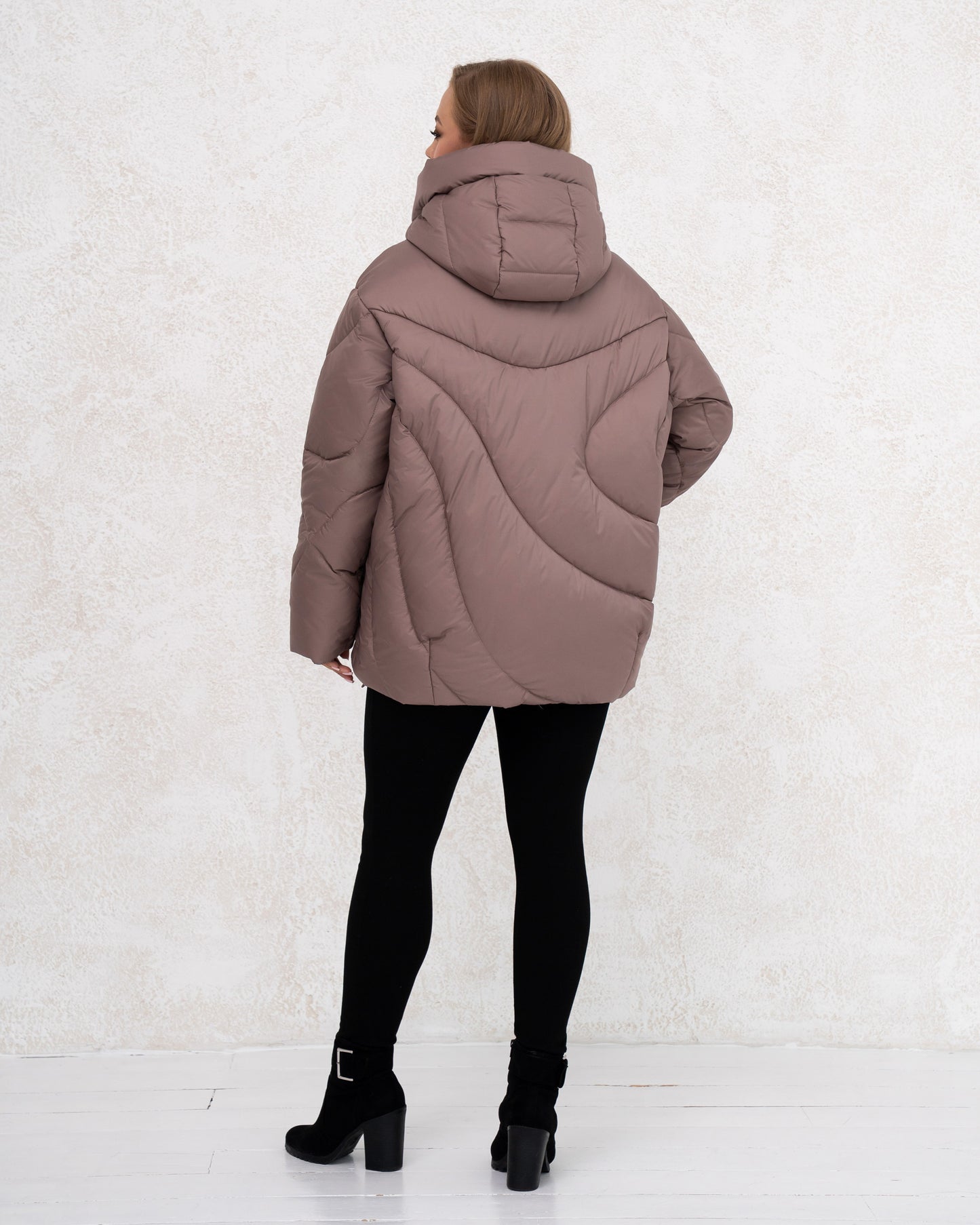 Damen-Winterjacke mit Kunstdaunen 0480 Beige