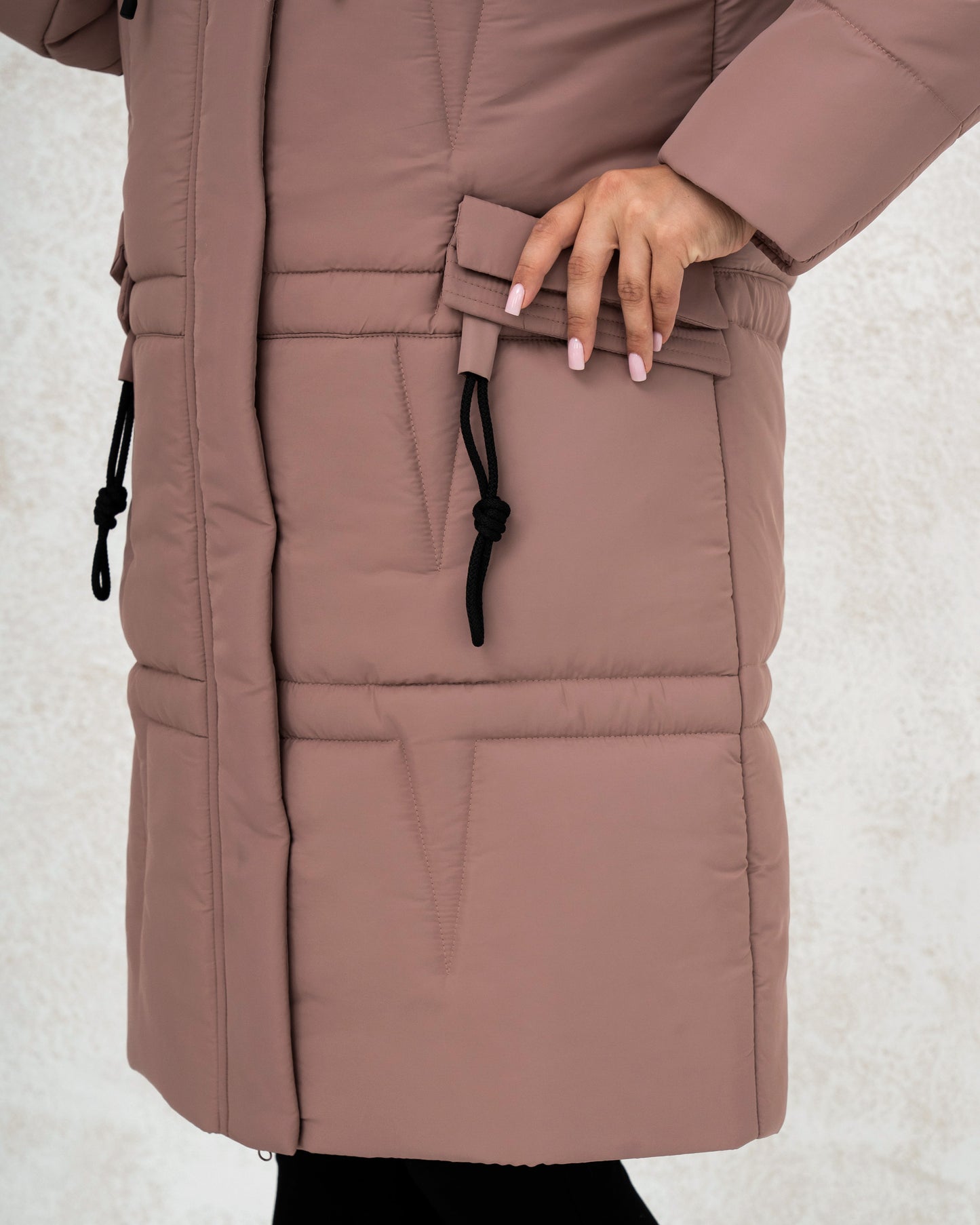 Damen-Winterjacke 0439 Puderrosa