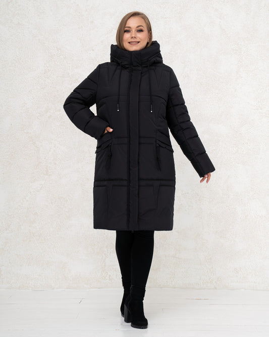 Damen-Winterjacke 0439 Schwarz