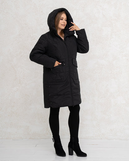 Damen-Winterjacke 0453 Schwarz