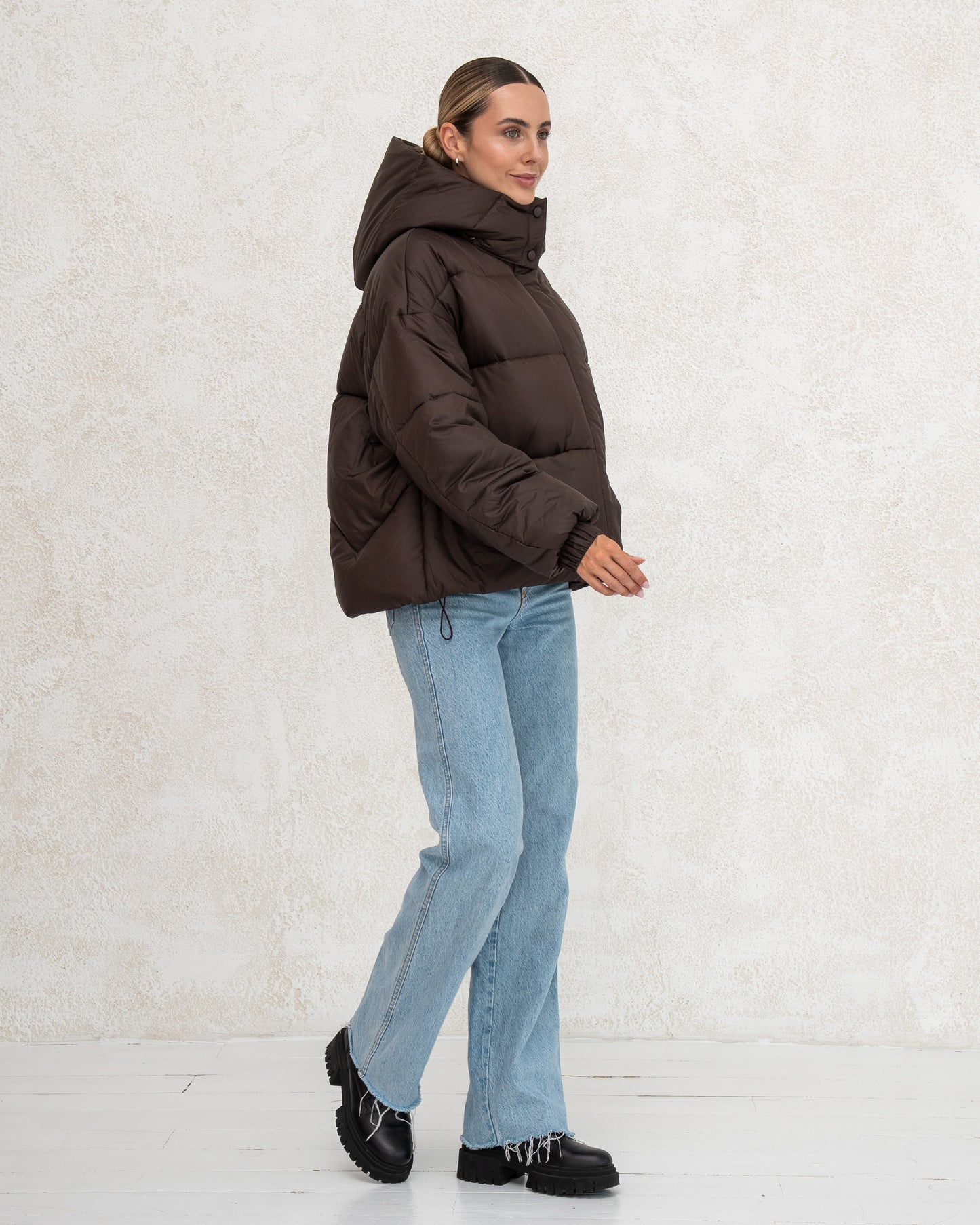 Damen-Winterjacke mit Kunstdaunen 0470 schokolade
