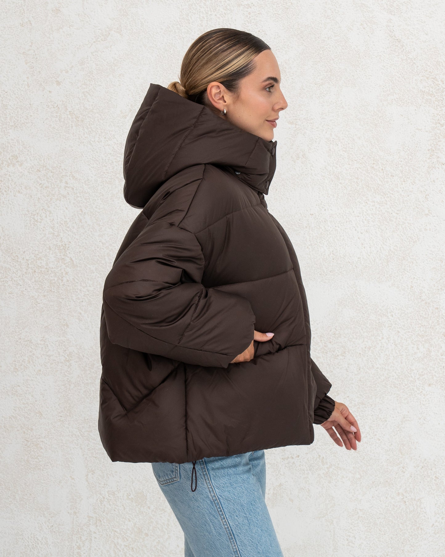 Damen-Winterjacke mit Kunstdaunen 0470 schokolade