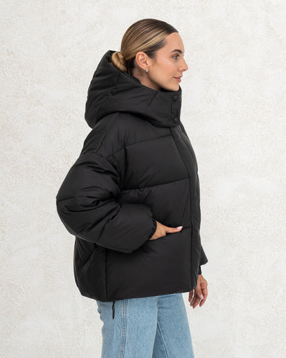 Damen-Winterjacke mit Kunstdaunen 0470 schwarz
