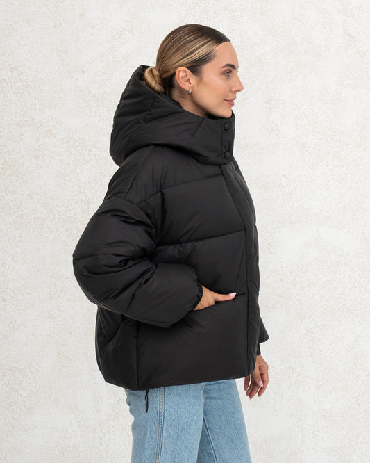 Damen-Winterjacke mit Kunstdaunen 0470 schwarz