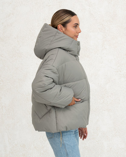 Damen-Winterjacke mit Kunstdaunen 0470 oliv