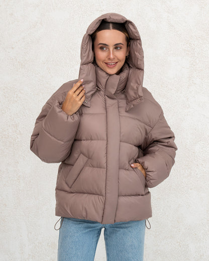 Damen-Winterjacke mit Kunstdaunen 0471 Beige