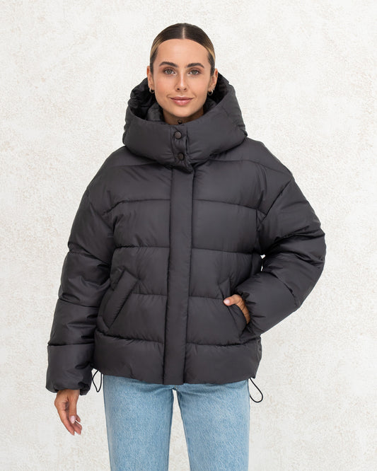 Damen-Winterjacke mit Kunstdaunen 0471 Grau