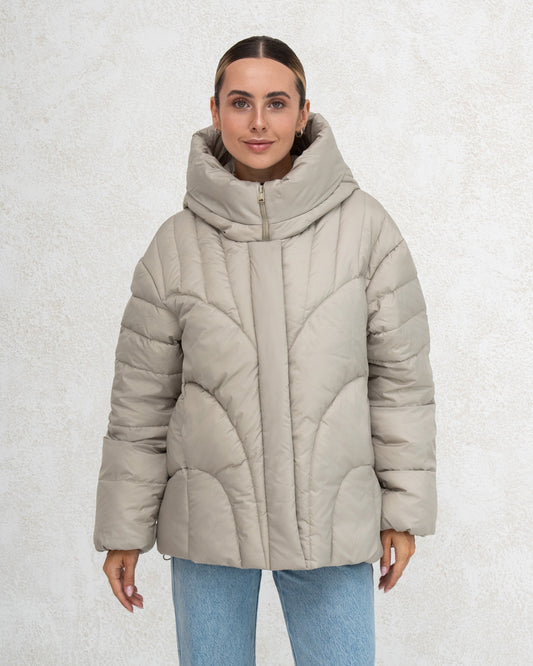 Damen-Winterjacke mit Kunstdaunen 0472 oliv