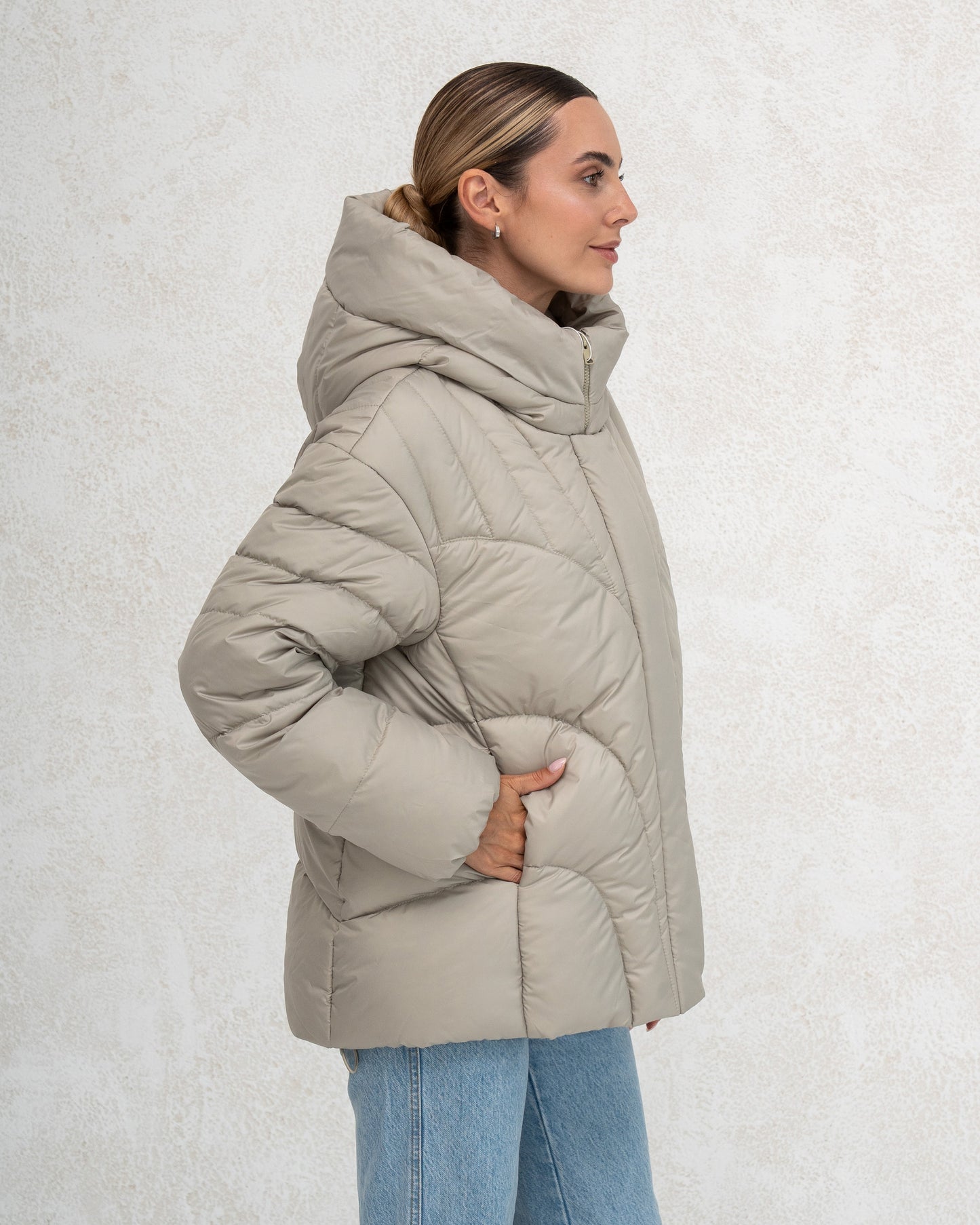 Damen-Winterjacke mit Kunstdaunen 0472 oliv