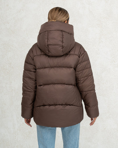 Damen-Winterjacke mit Kunstdaunen 0472 schokolade