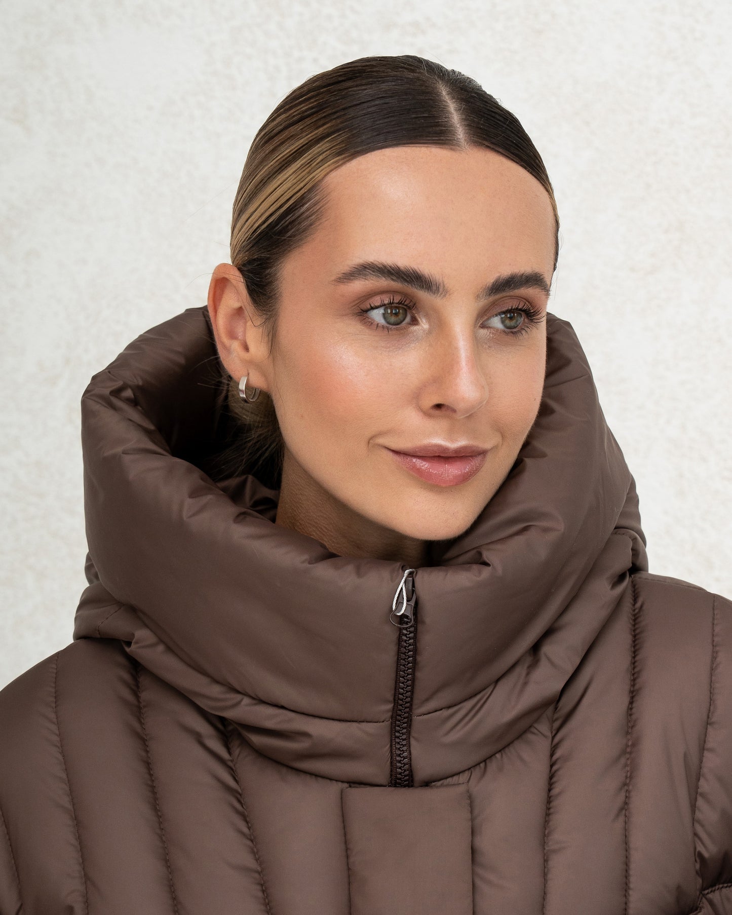 Damen-Winterjacke mit Kunstdaunen 0472 schokolade