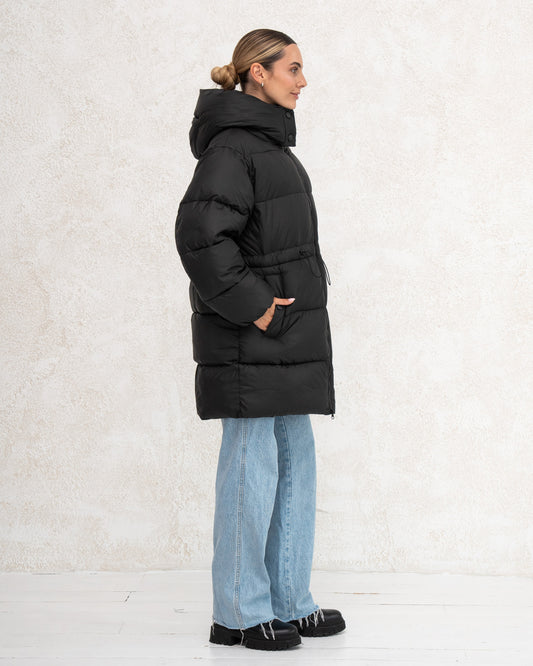 Damen-Winterjacke mit Kunstdaunen 0476 Schwarz