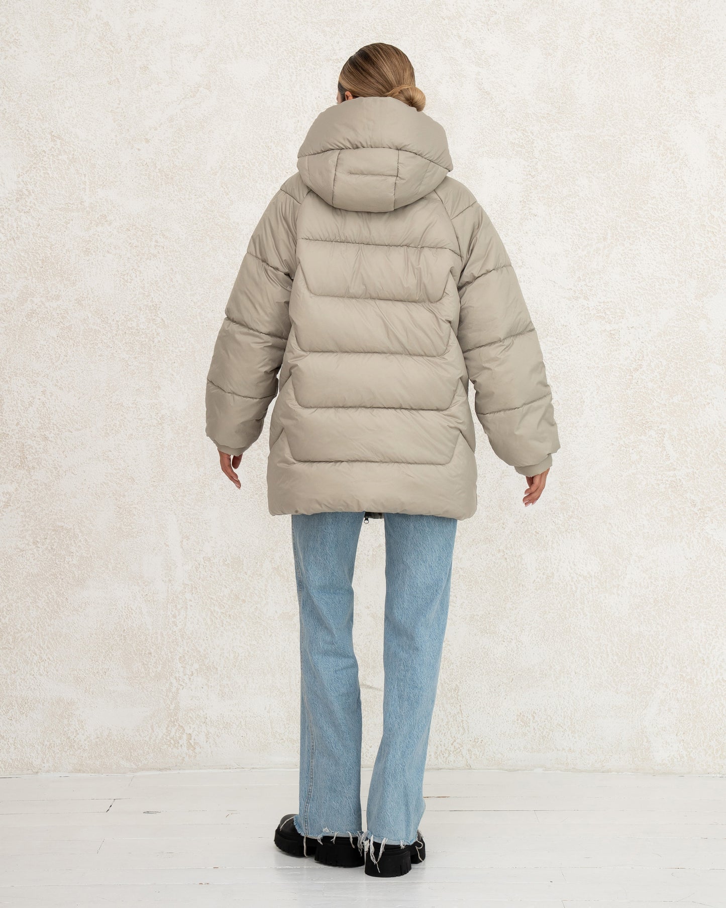 Damen-Winterjacke mit Kunstdaunen 0475 Oliv