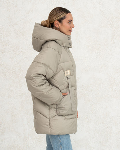 Damen-Winterjacke mit Kunstdaunen 0475 Oliv