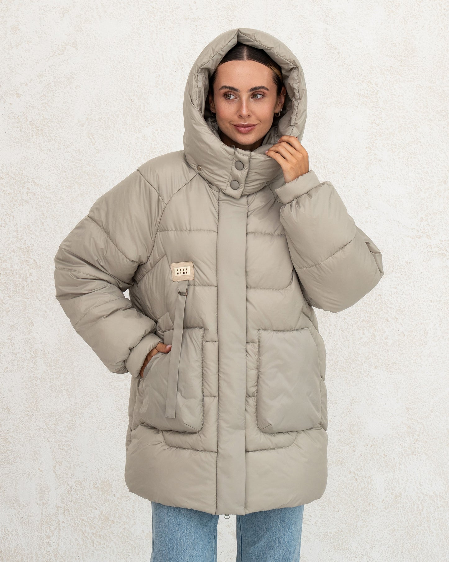 Damen-Winterjacke mit Kunstdaunen 0475 Oliv