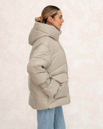 Damen-Winterjacke mit Kunstdaunen 0477 oliv