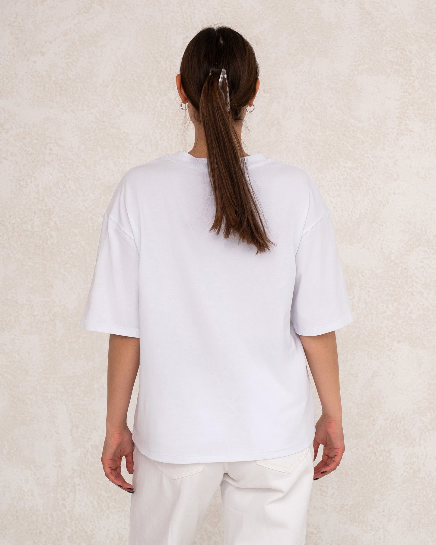 Damen-T-Shirt mit Frontprint im Paris-Stil