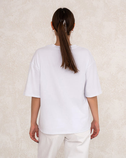 Damen-T-Shirt mit Frontprint im Paris-Stil