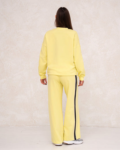 Damen-Zweiteiler mit Print und weitem Bein