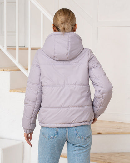 Damenjacke mit Kapuze und regulierbarem Saum
