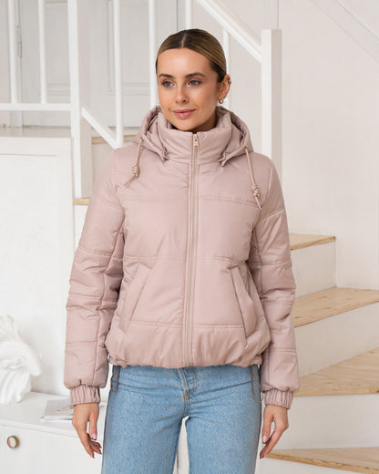 Damenjacke mit Kapuze und regulierbarem Saum