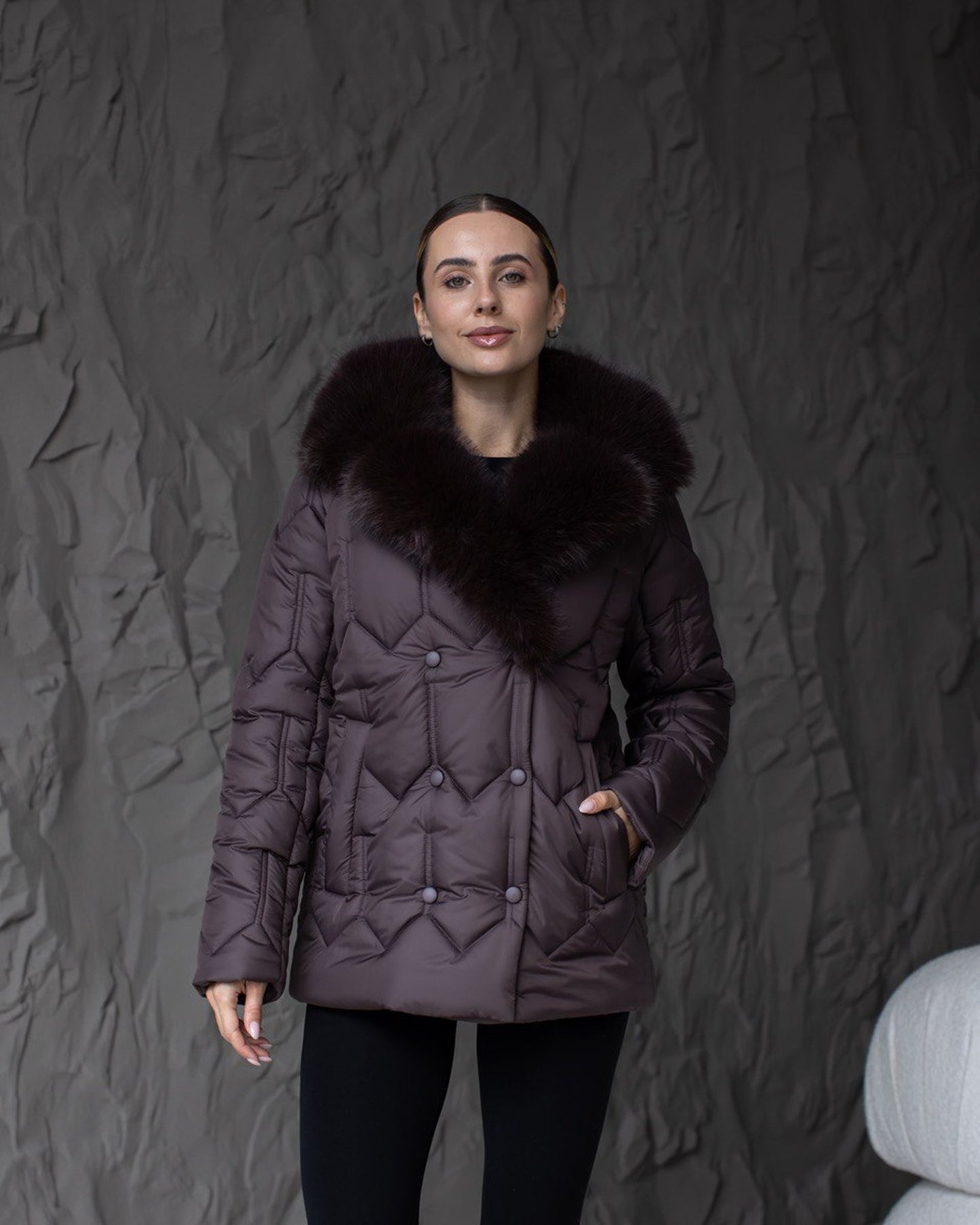 Damen-Winterjacke 0485 Schokolade