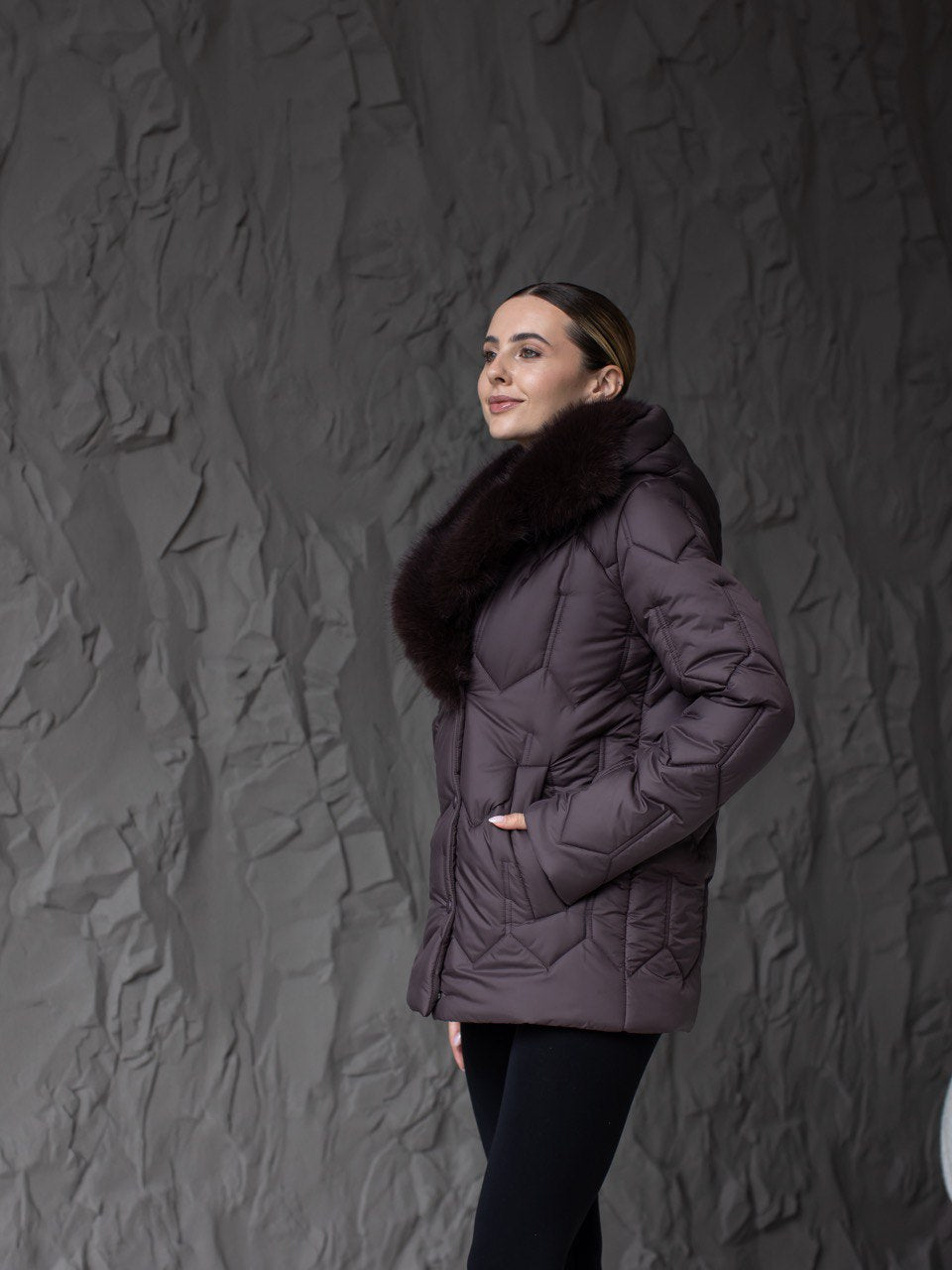 Damen-Winterjacke 0485 Schokolade