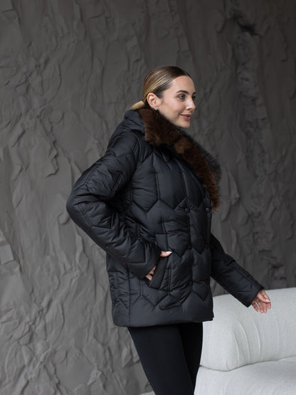 Damen-Winterjacke 0485 Schwarz