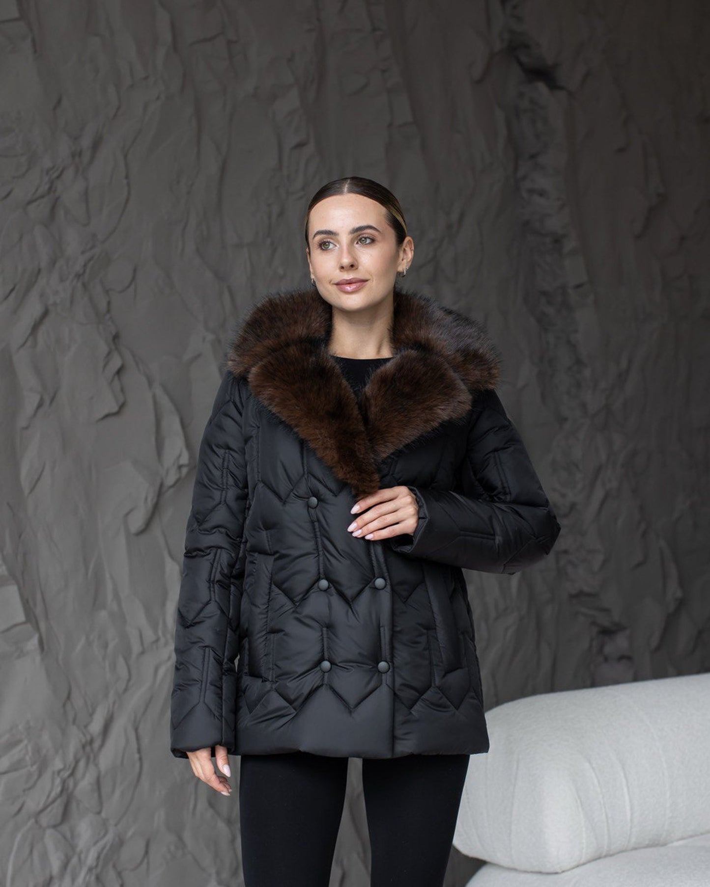 Damen-Winterjacke 0485 Schwarz
