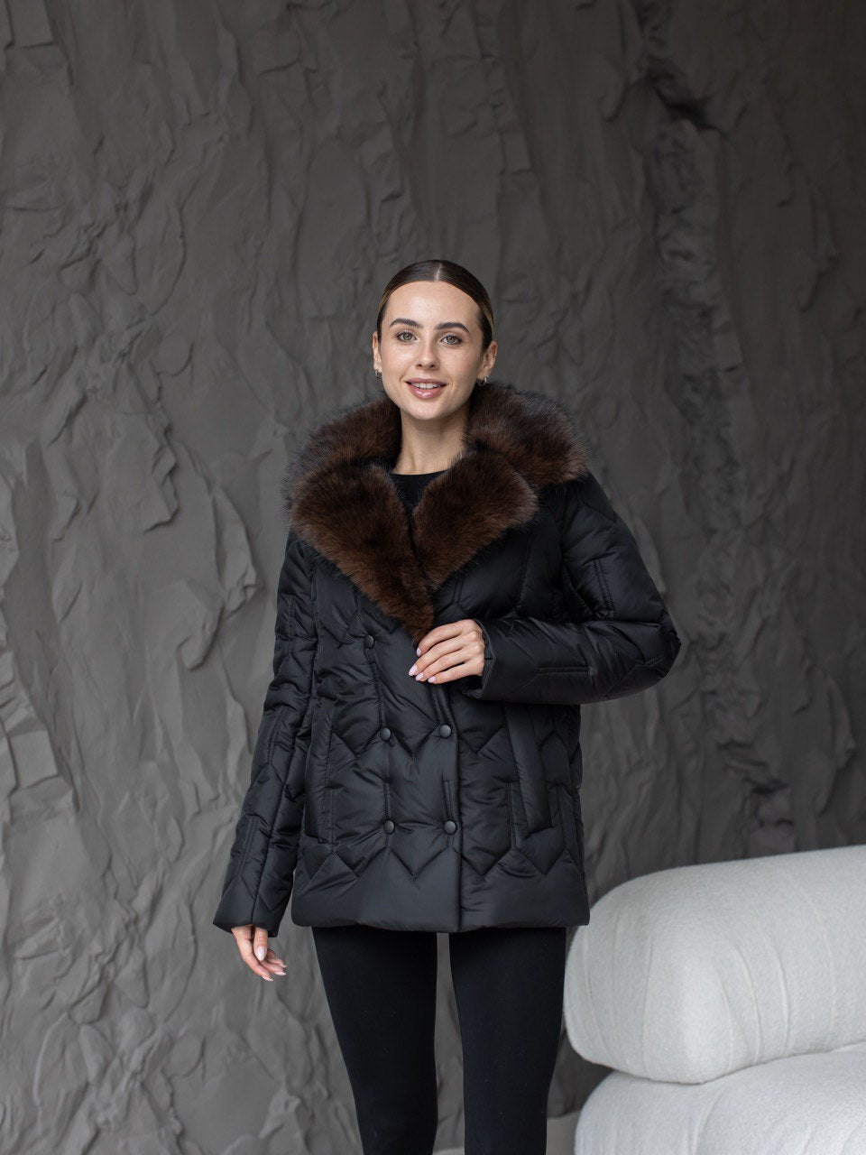 Damen-Winterjacke 0485 Schwarz