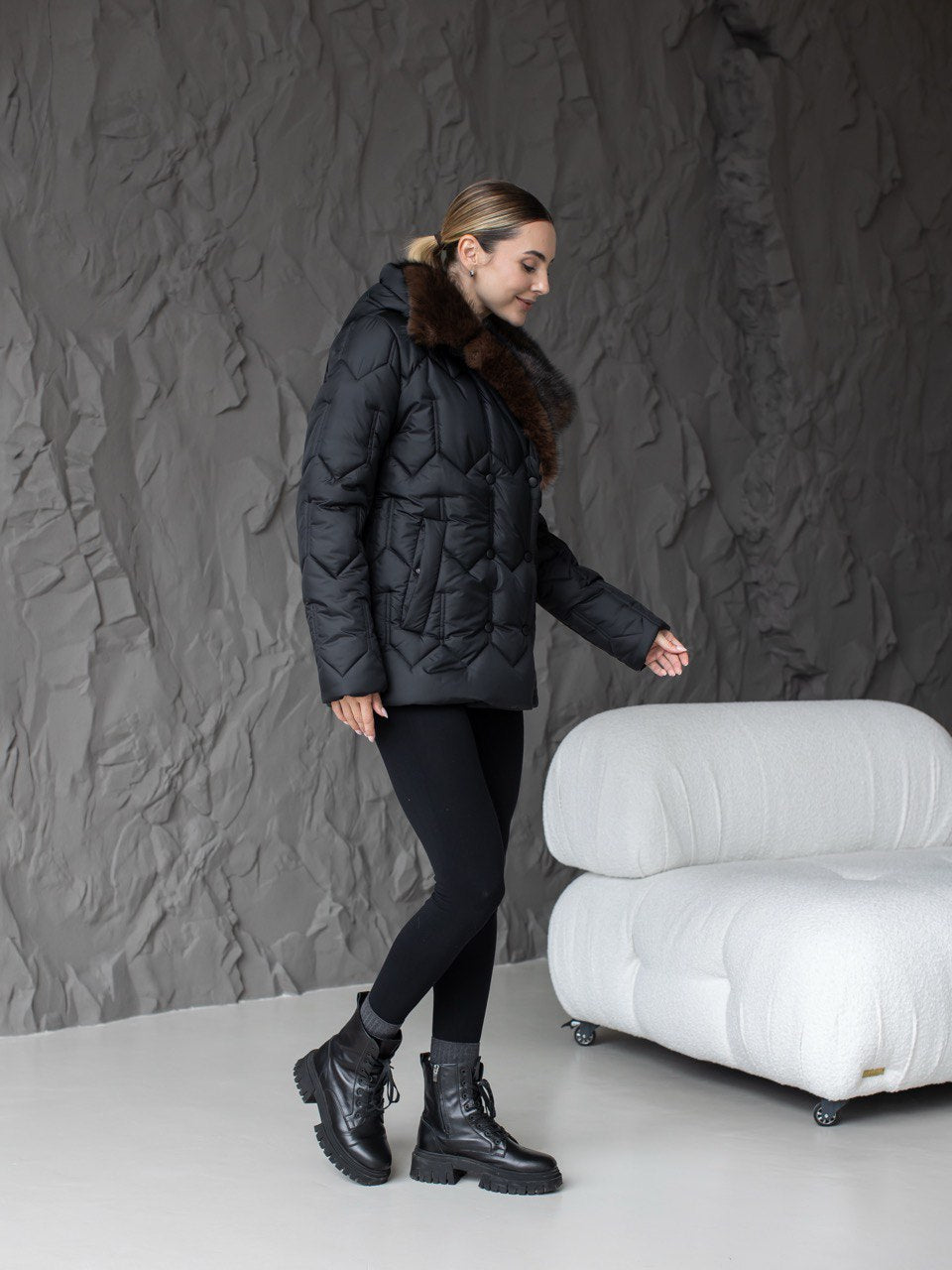 Damen-Winterjacke 0485 Schwarz