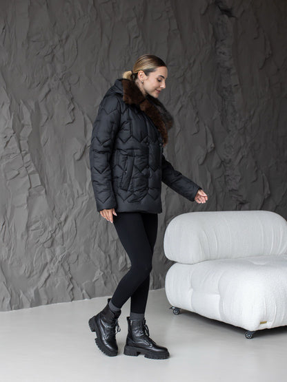 Damen-Winterjacke 0485 Schwarz