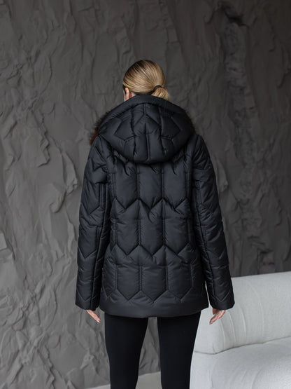 Damen-Winterjacke 0485 Schwarz