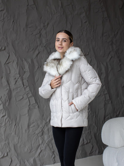 Damen-Winterjacke 0485  Perl