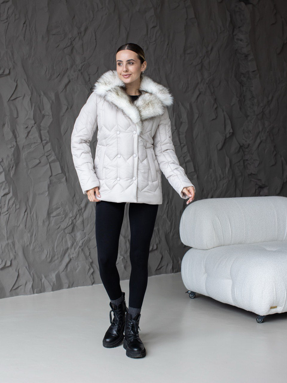 Damen-Winterjacke 0485  Perl