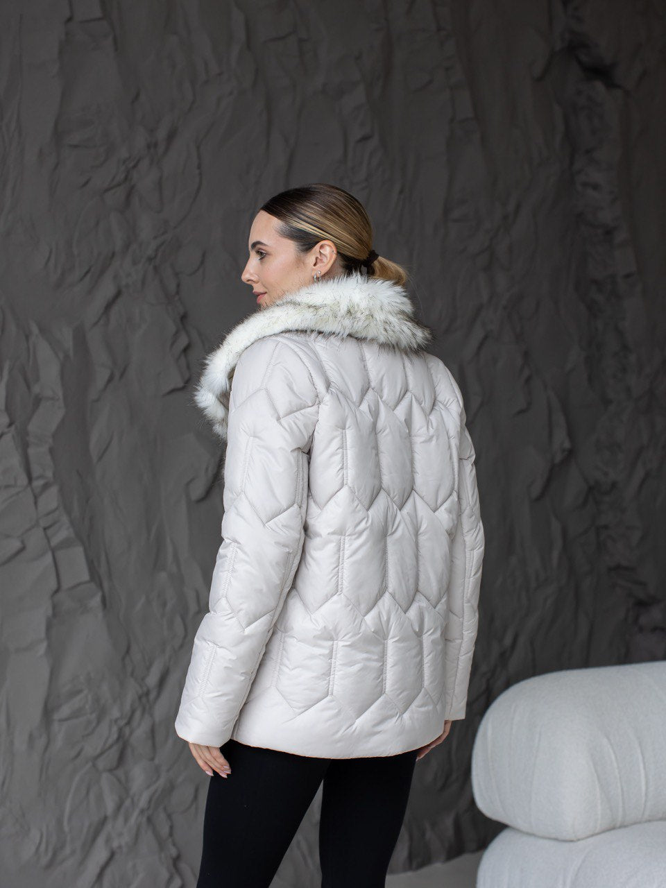 Damen-Winterjacke 0485  Perl